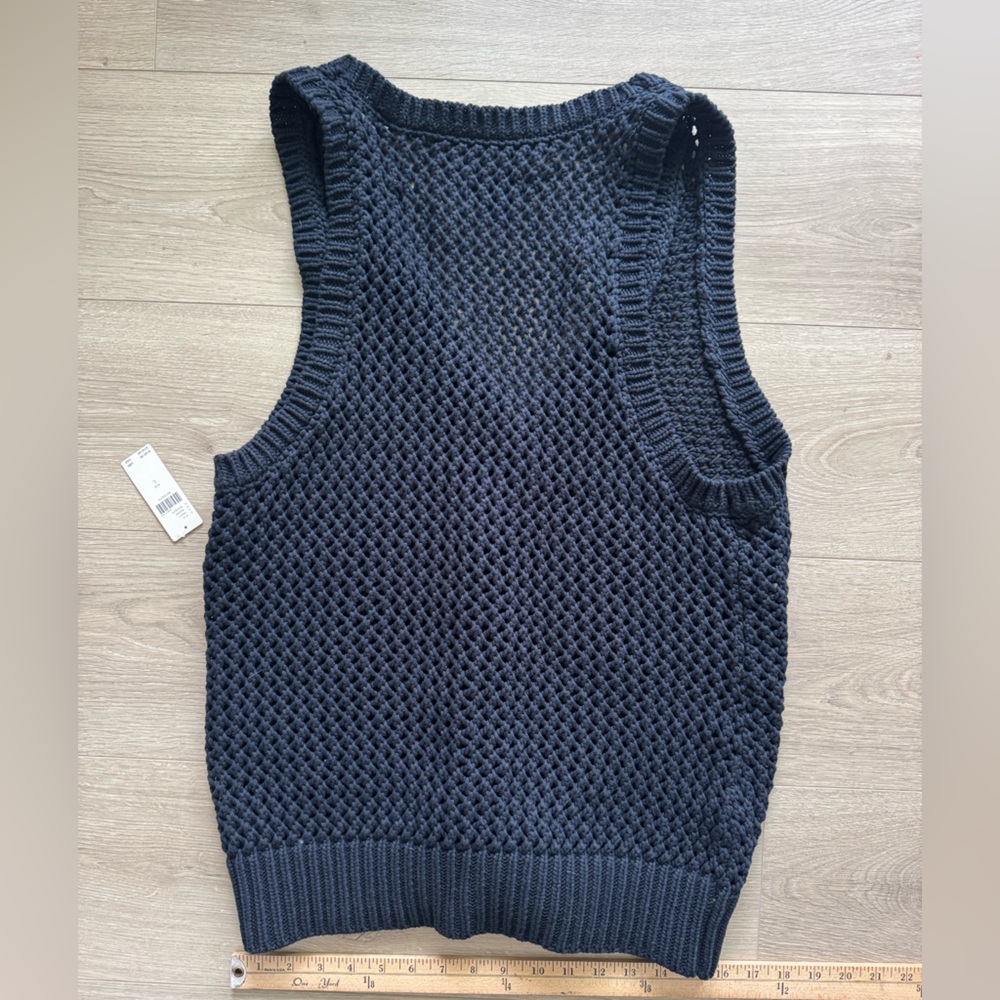 Anthropologie Deep Blue V-Neck Sweater Vest Size Large - Picture 10 of 13